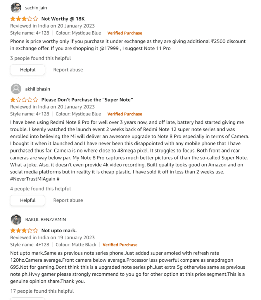 image 209 Redmi Note 12 5G getting the worst reviews on Amazon