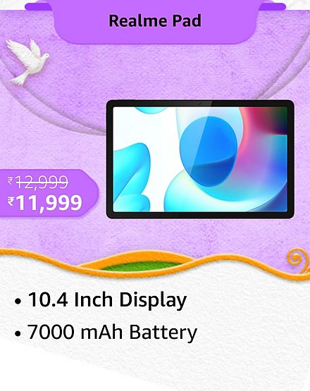 realme 1 Top deals on newly launched Tablets during the Amazon Great Republic Day Sale