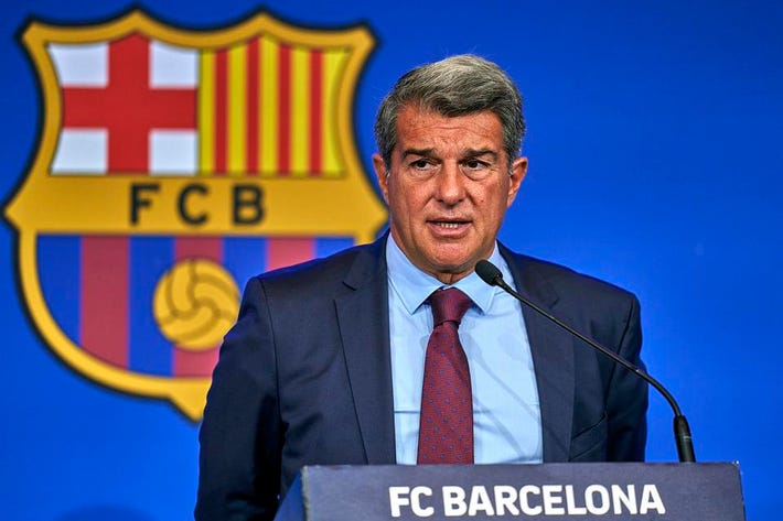 Laporta says he will not give Mr. Tebas the pleasure of him stepping down as the Barcelona president