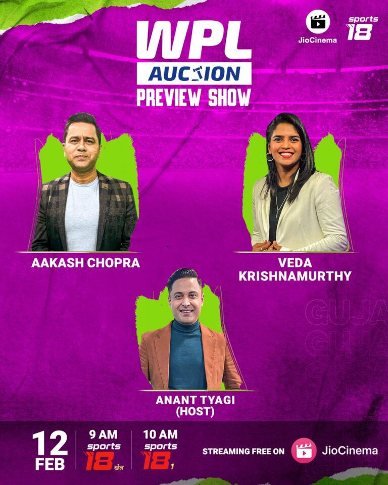 WPL 2023 Auction: Sports18 Unveils A-List Expert Panel for Historic Women’s Premier League Players Auction