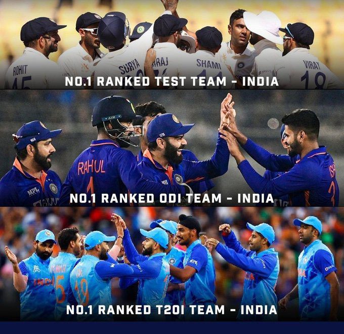Unstoppable India: Men in Blue Clinch No. 1 Rank in All three Formats with Historic Win against Australia