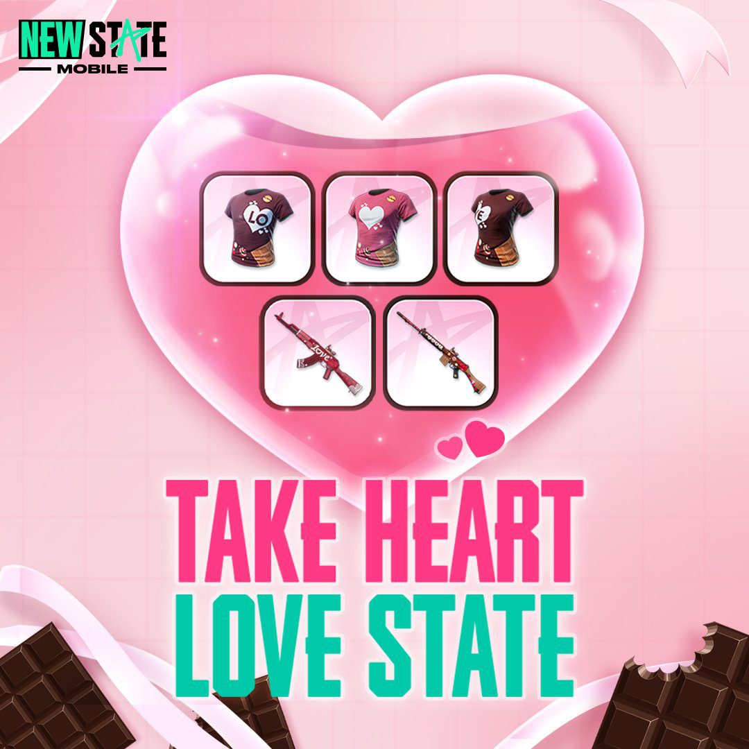 Get your hands on exciting free goodies from NEW STATE MOBILE’s Valentine’s Day event