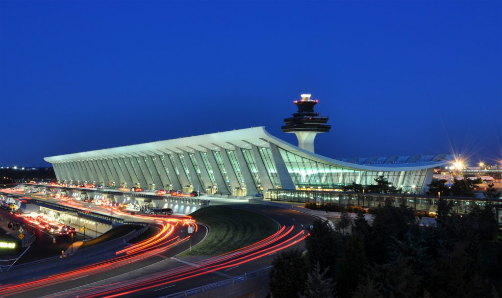 Washington Dulles International Airport at Dusk 1 Top 10 Biggest Airports in the World in 2023
