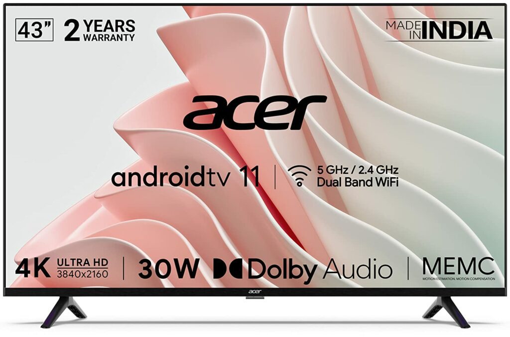 Cheapest 4K Android TV: Acer TV 43-inch on sale for only ₹21,249