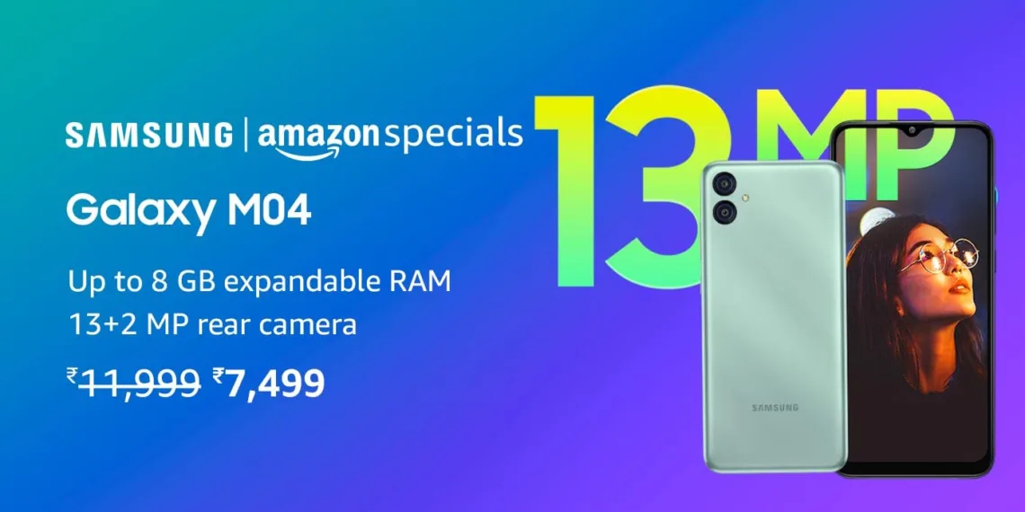 Incredible Deal: Get Samsung Galaxy M04 for only ₹7,499