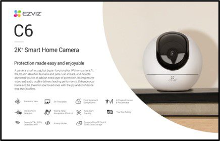 Experience Smart Indoor Monitoring with EZVIZ's Next Generation C6 Wi-Fi Camera