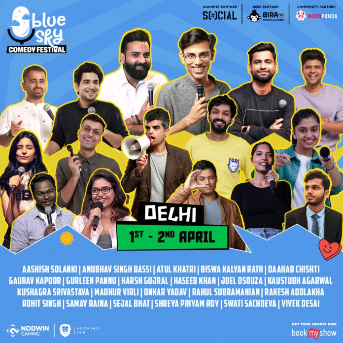 FULL LINE UP_POST_1 NODWIN Gaming's Blue Sky Comedy Festival to feature 20+ comedians in Delhi and Pune