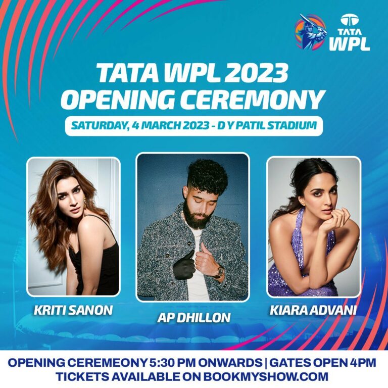 WPL Opening Ceremony: Exciting Lineup of Performances by Bollywood Stars set to Kick Off WPL’s Inaugural Season on March 4th