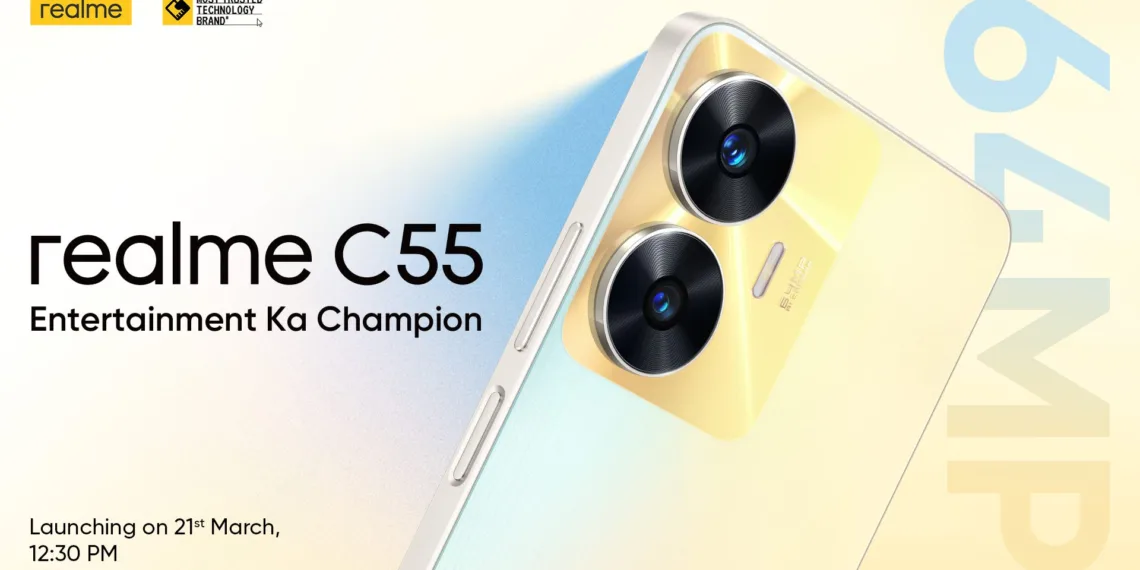 realme C55 with Mini Capsule launching in India on 21st March