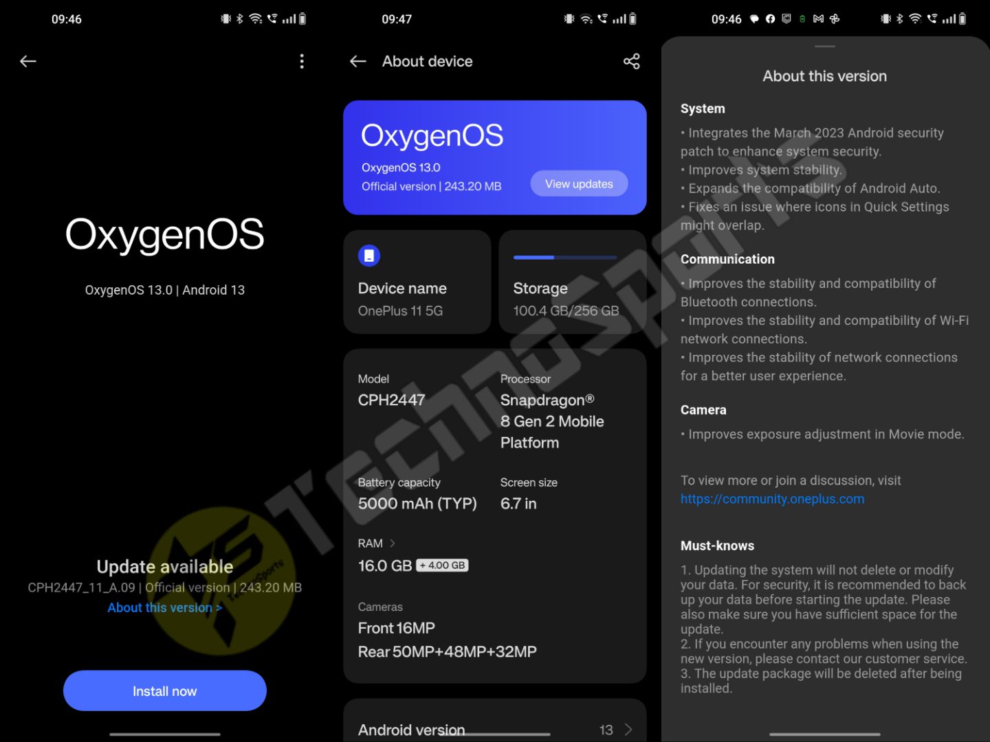 OnePlus 11 5G gets a new March 2023 Android patch & more