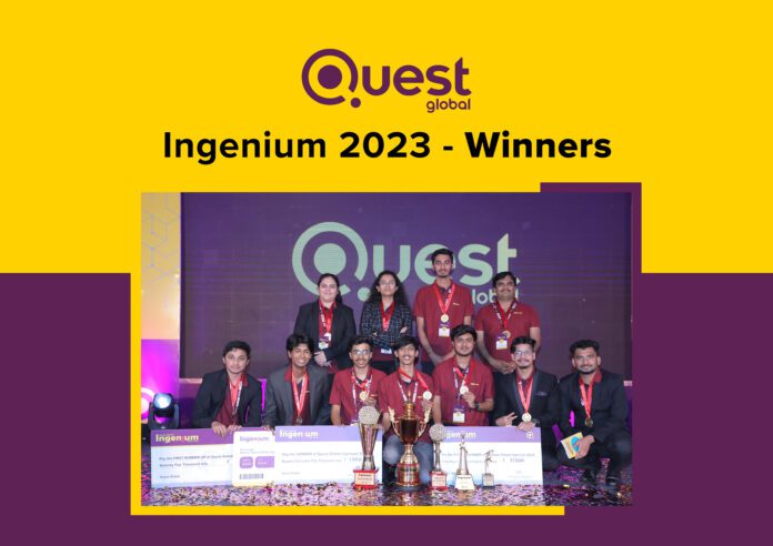 Quest Global Ingenium 2023 - Winners Quest Global Reinforces Commitment to Encourage India’s Future Engineers, Concludes 11th Edition of Ingenium in Kochi