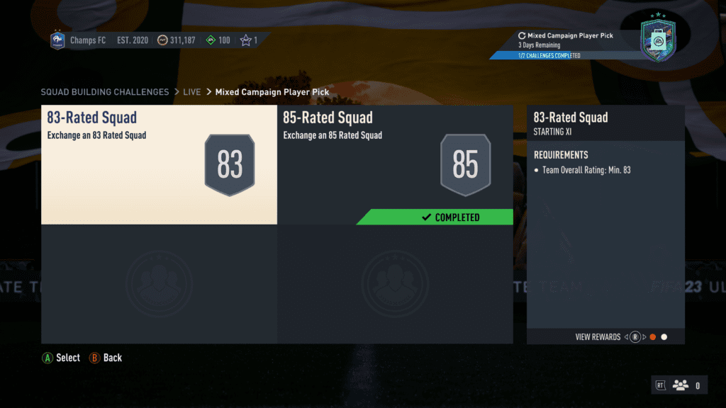 Screenshot 1485 FIFA 23: How to do the Mixed Campaign Player Pick SBC and is it worth doing?
