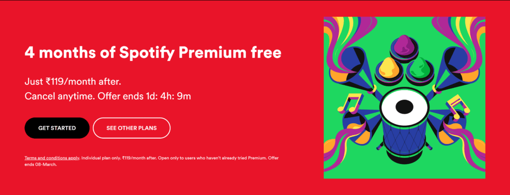 Spotify Premium FREE for 4 months? Check out details