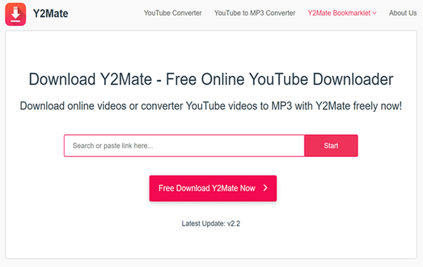 Y2mate video downloader