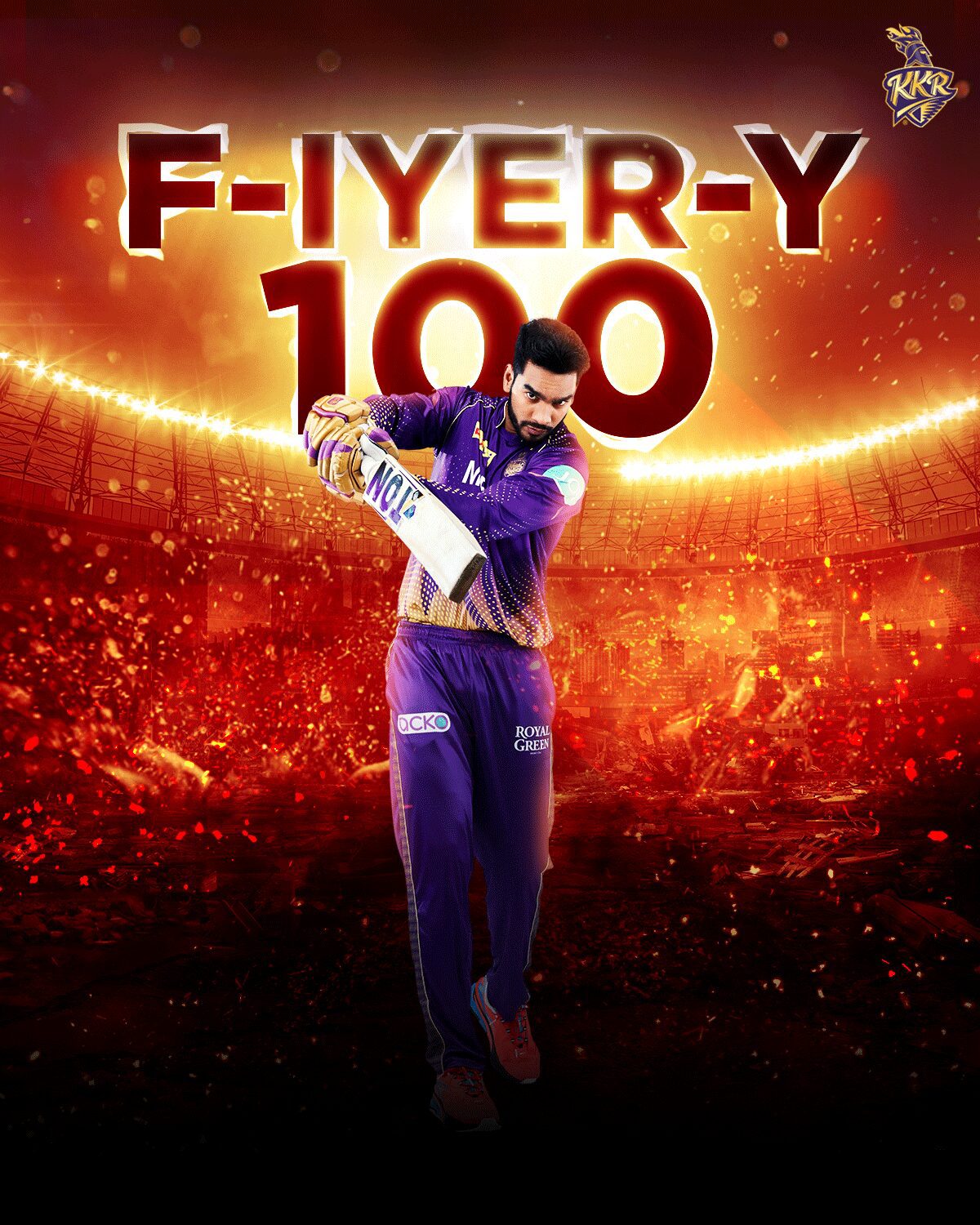 Venkatesh Iyer Scores a Century