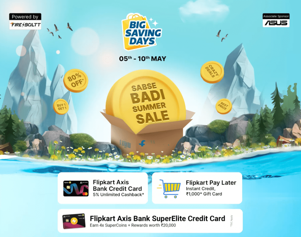 Flipkart announces Big Saving Days Sale from 4th May for Plus customers