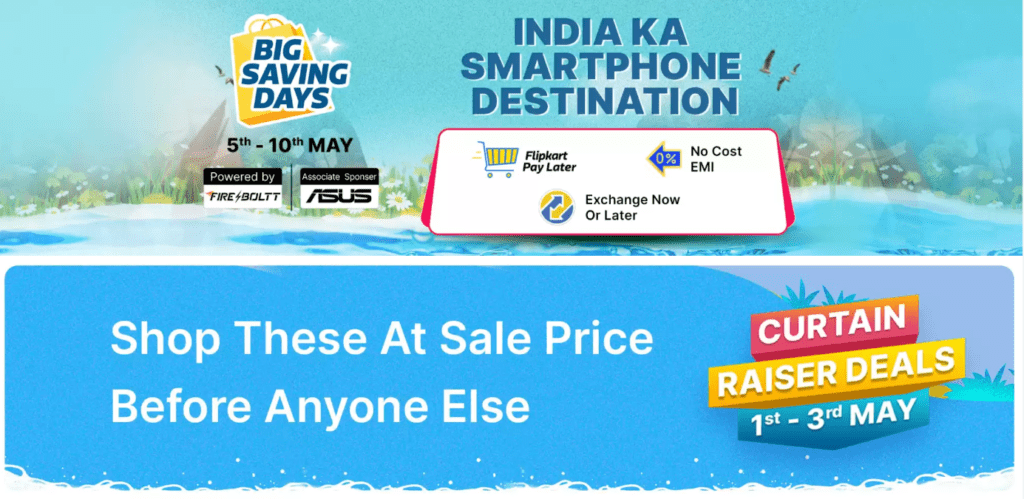 Flipkart announces Big Saving Days Sale from 4th May for Plus customers