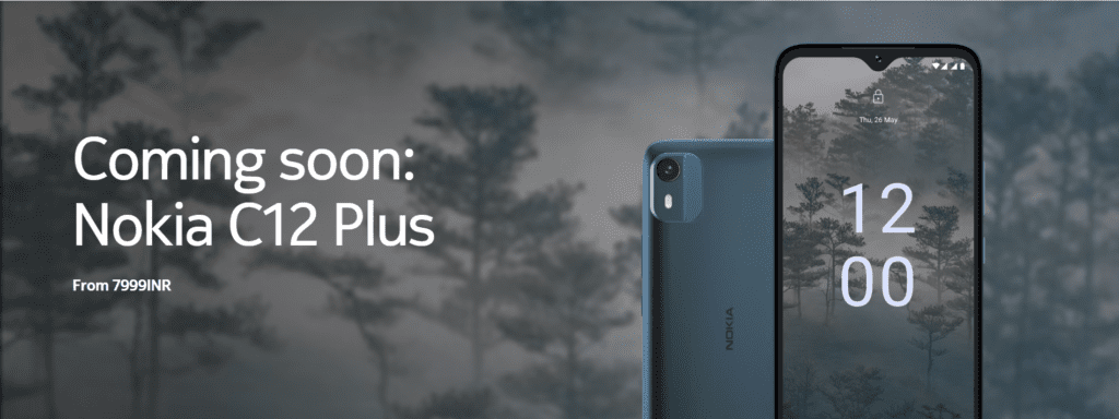 Nokia C12 Plus teased for ₹7,999 on official site