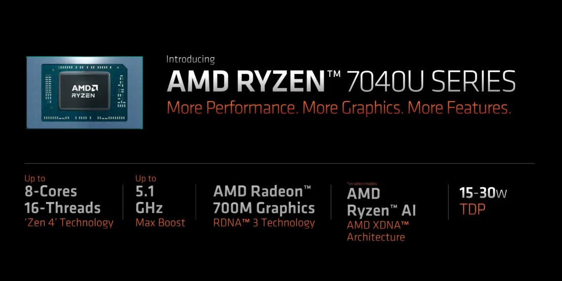 New AMD Ryzen 7040U Series are edge past the Apple M2 chip