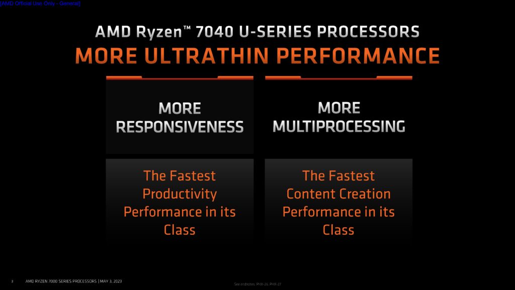 New AMD Ryzen 7040U Series are an edge over the Apple M2