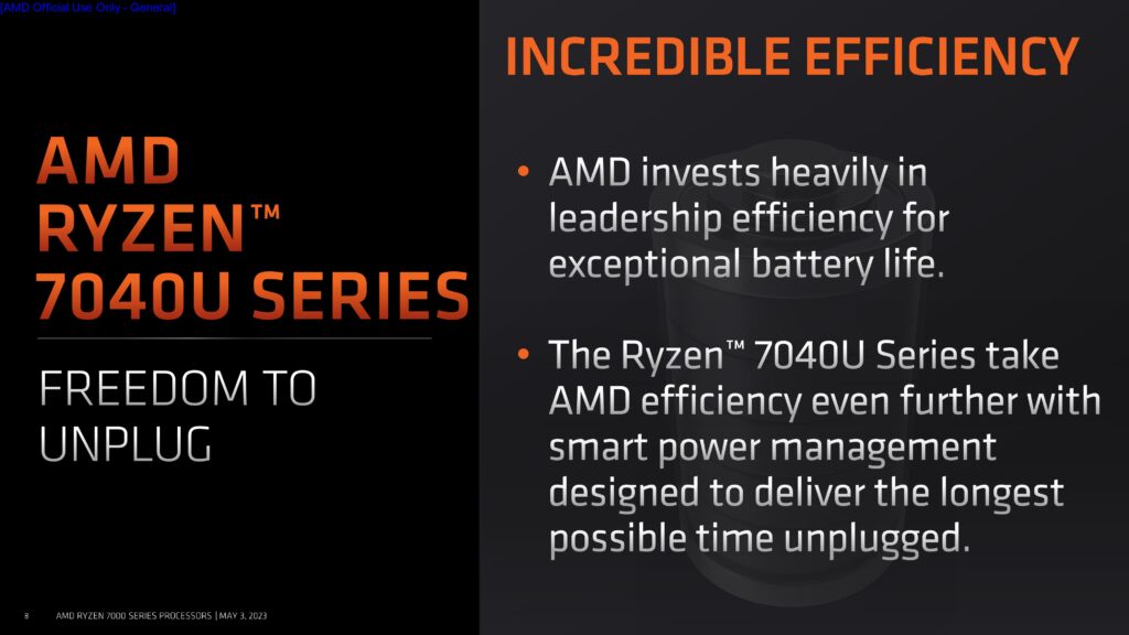 AMD Ryzen 7040U Series Processors Embargo May 3 2023 page 0008 The latest AMD Ryzen 7040U Series officially revealed