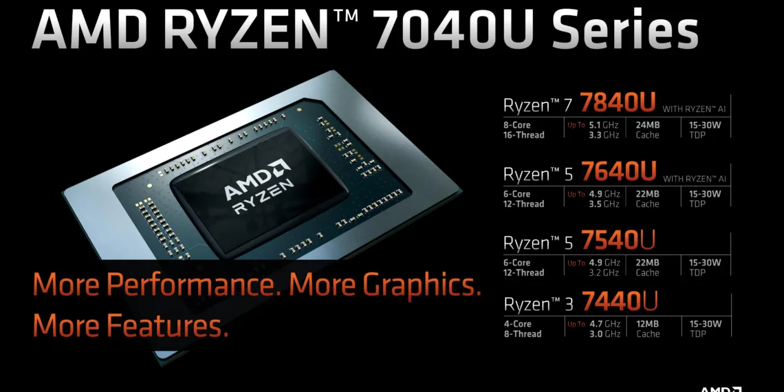 New AMD Ryzen 7040U Series are edge past the Apple M2 chip