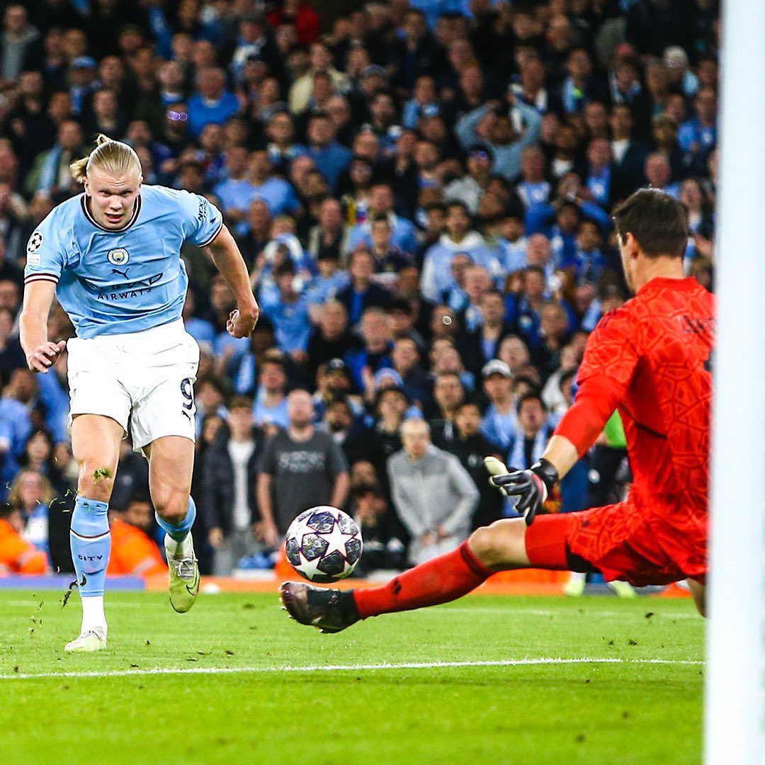 Thibaut Courtois Real Madrid Erling Haaland Manchester City