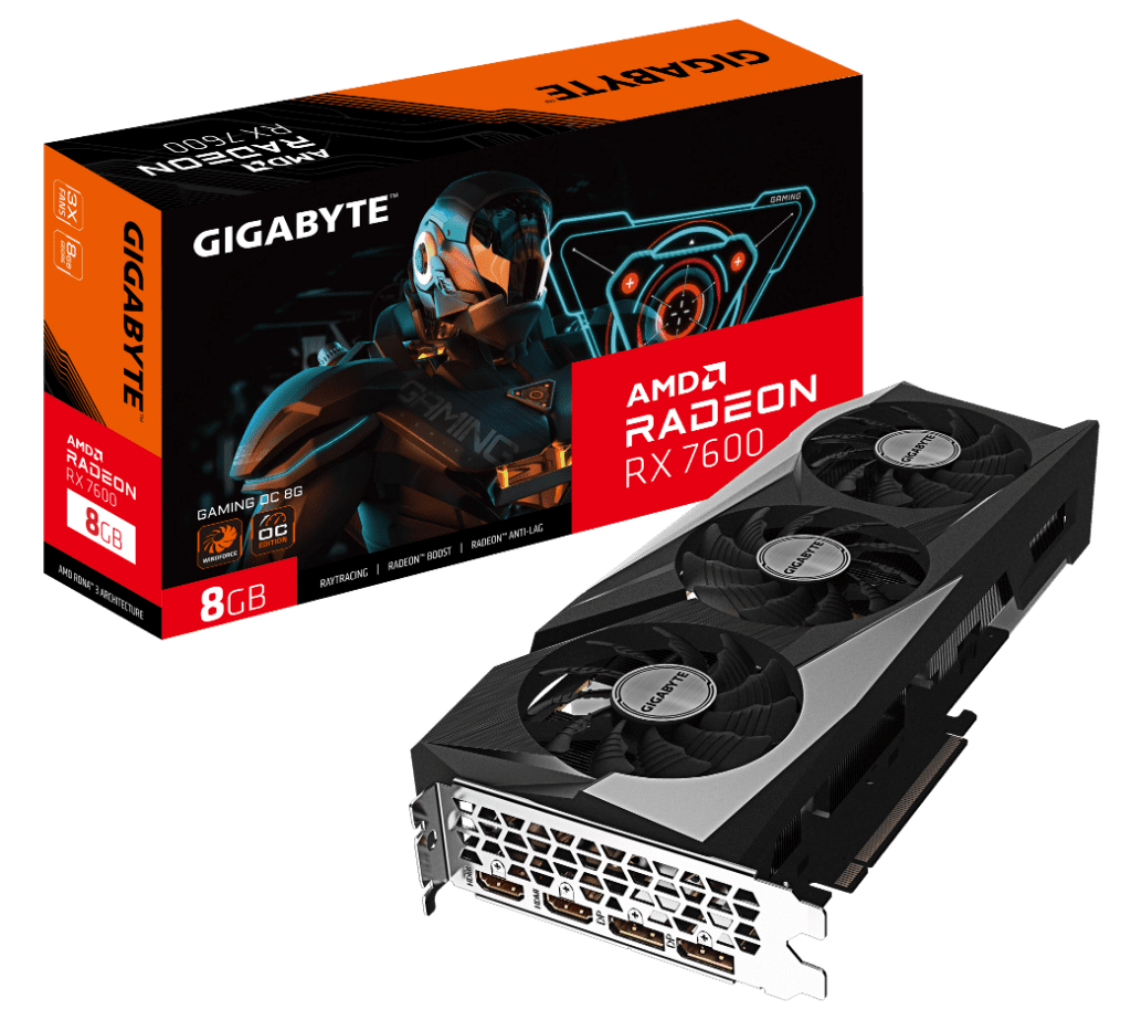 GIGABYTE Radeon RX 7600 GAMING OC 8G graphics card 1 GIGABYTE brings its Radeon RX 7600 Graphics Card