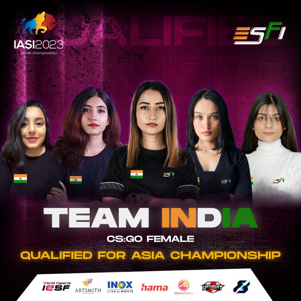 India's Female CS:GO Team Advances to IESF Asian Championship
