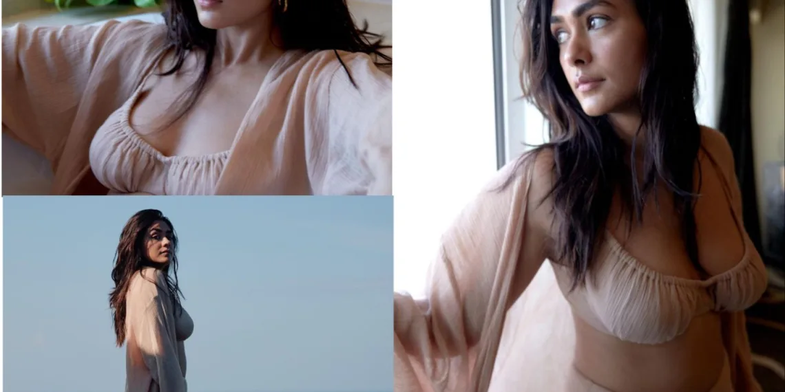 Mrunal Thakur Sizzles in Stunning Beach-Party Ensemble!