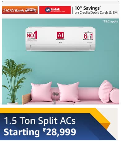 amazon Amazon Kickstarter Deals: 1.5 Ton ACs starting at just Rs 28,999 with No Cost EMI offer