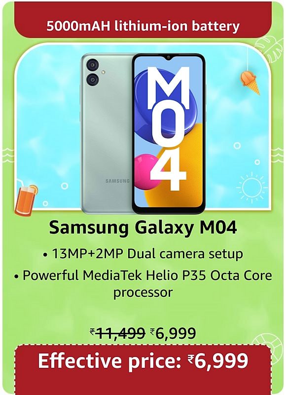 Incredible Deal: Get Samsung Galaxy M04 for only ₹6,750