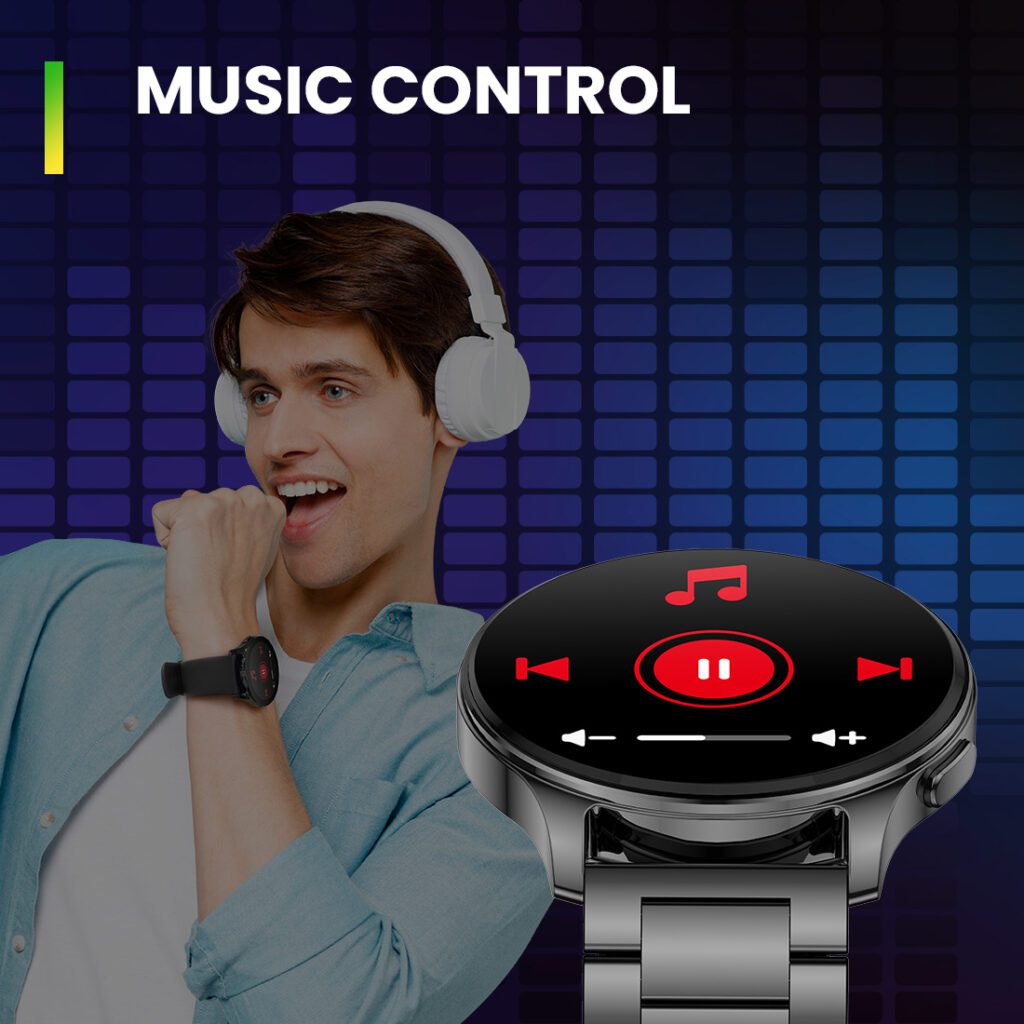 Amazfit Pop 3R Smartwatch - Music Control_TechnoSports.co.in