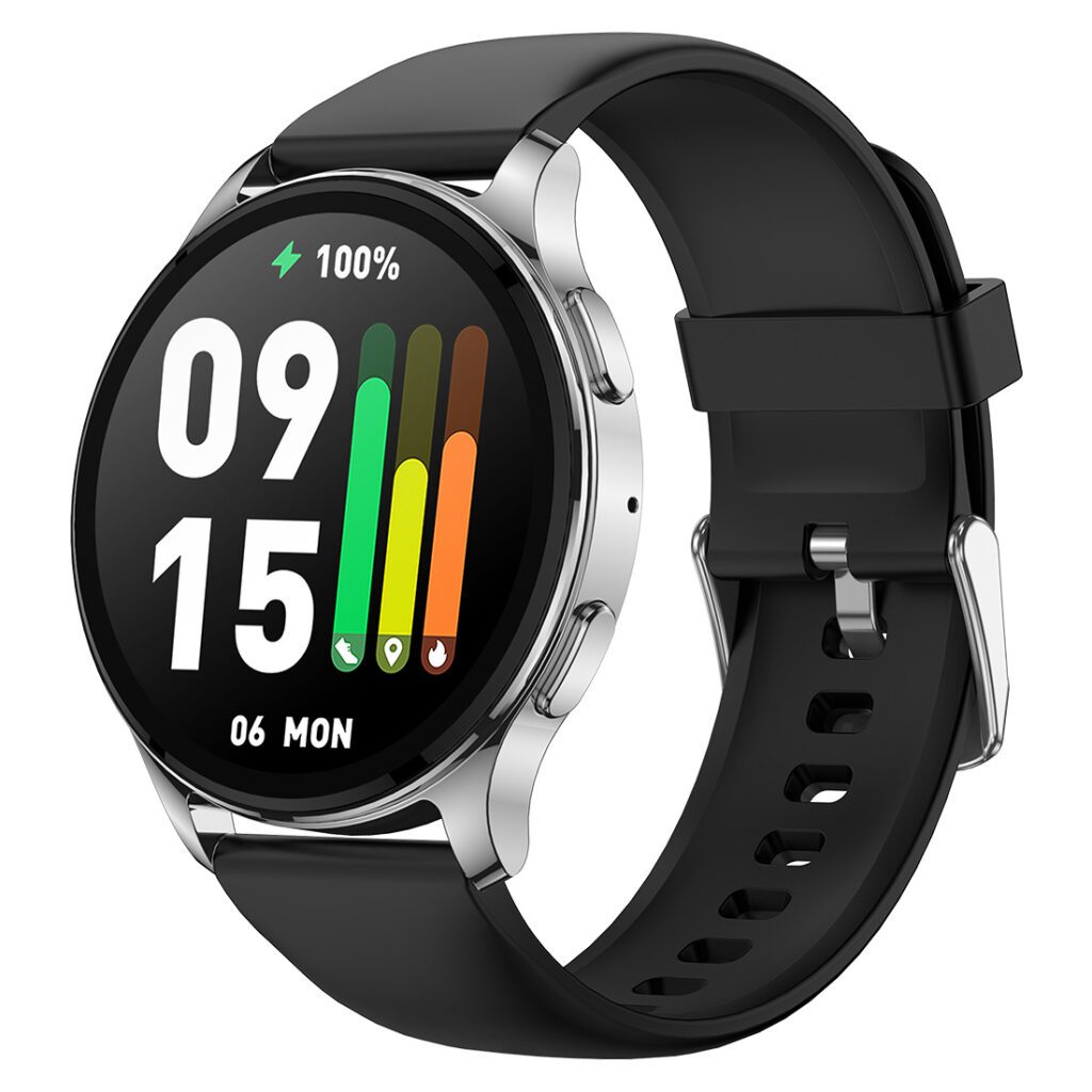 Amazfit Pop 3R Smartwatch - Silicon Strap - Silver_TechnoSports.co.in