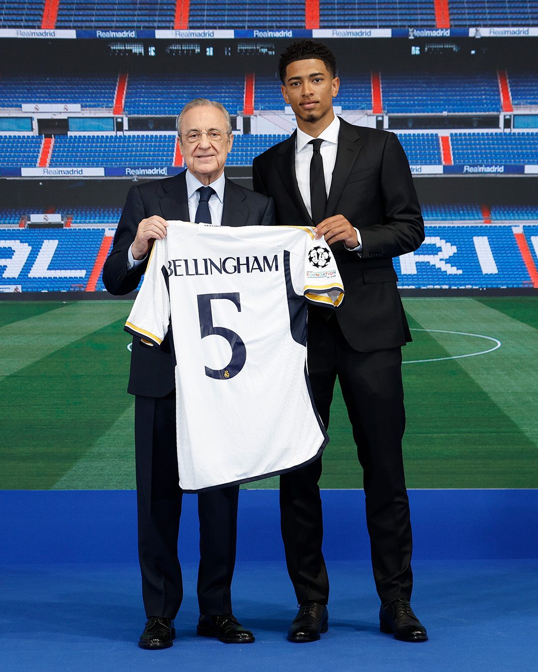 Jude Bellingham Real Madrid presentation: Number 5 jersey confirmed, first words at the Bernabeu