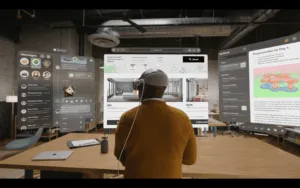 You can work with Microsoft Excel, Word and Teams in VR with Vision Pro