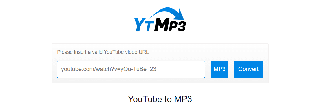 YouTube to MP3 downloader