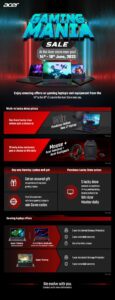 Acer's Gaming Mania Sale starts tomorrow, All Details Here