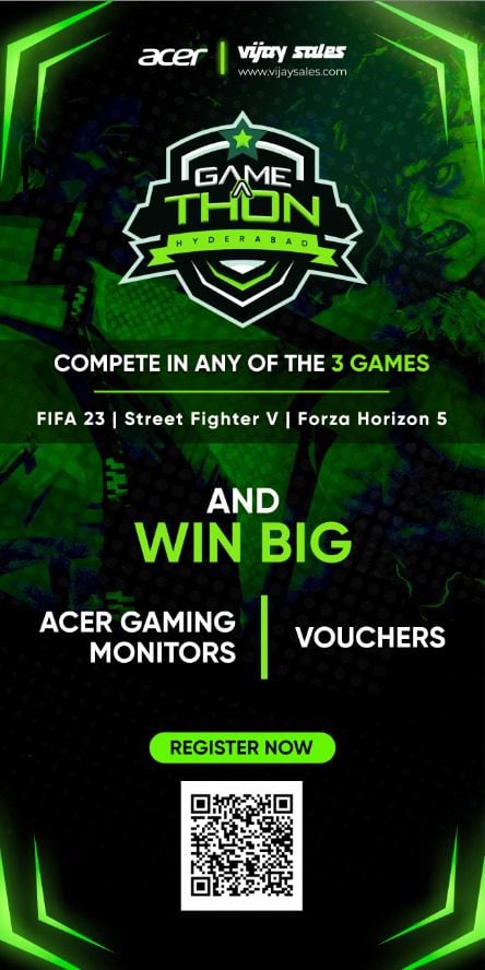 Join the Ultimate Gaming Extravaganza at 'Game-A-Thon Hyderabad' Presented by Vijay Sales and Acer