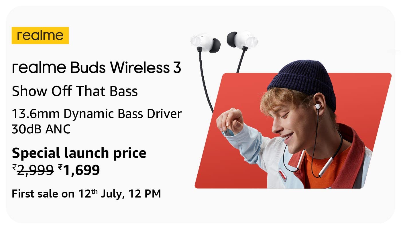 realme Buds Wireless 3 launched in India for only ₹1,699