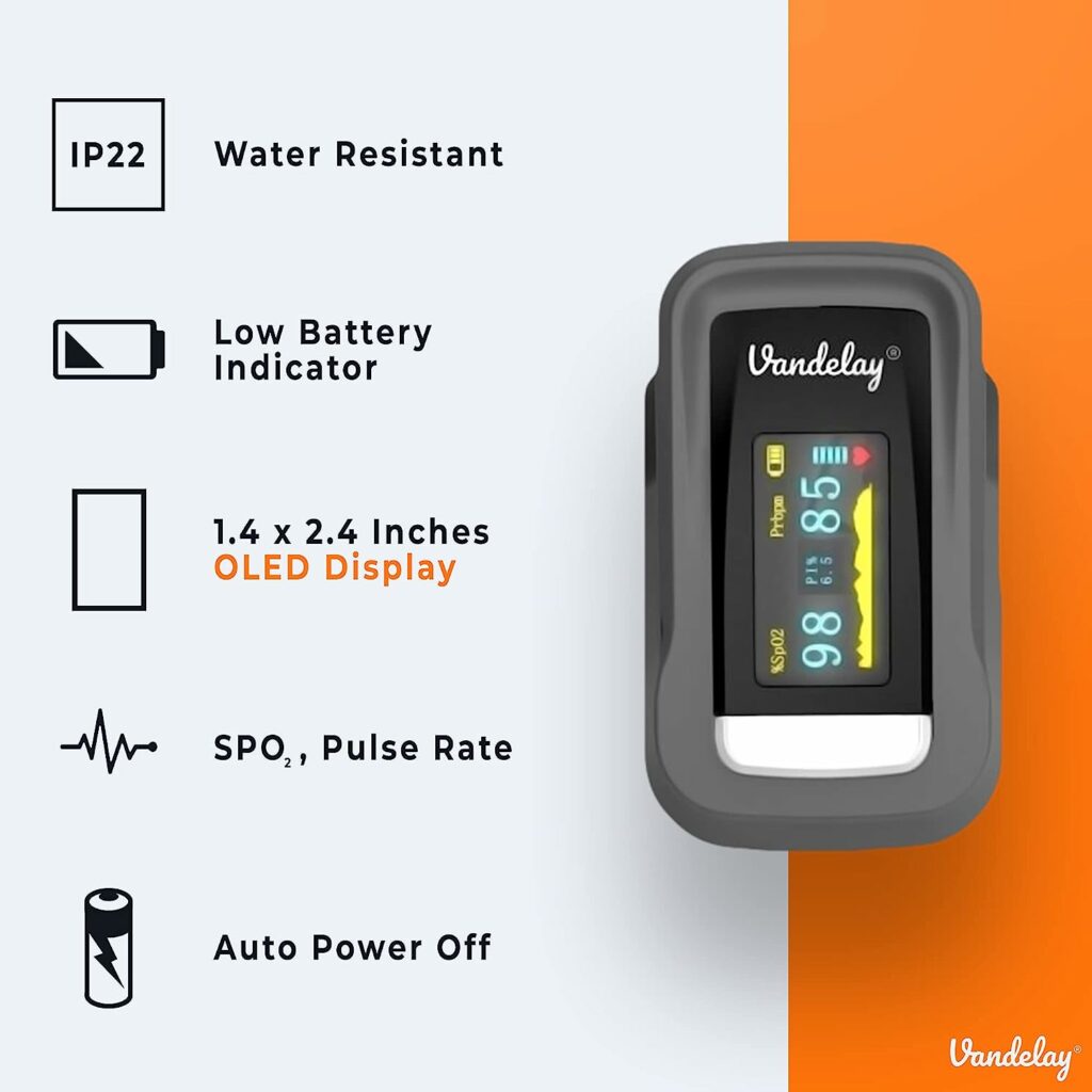 61 KqPTTDTS. SL1500 Vandelay Oximeter & Infrared Thermometer Combo (Grey) - 71% off on Amazon Deal Day
