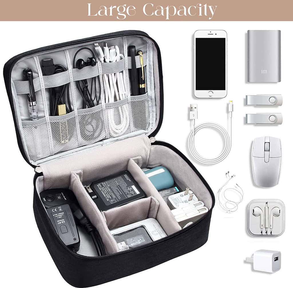 71Kx7hHSj3L. SL1500 House of Quirk Electronics Accessories Organizer Bag: The Perfect Travel Companion for Your Gadgets