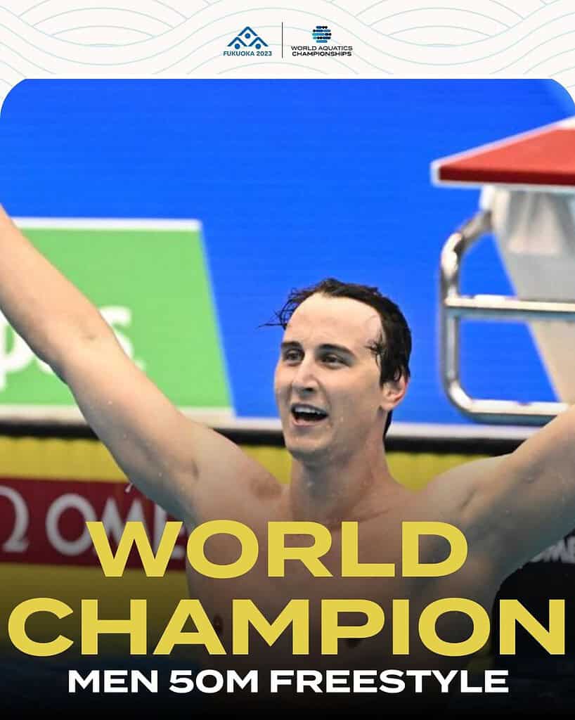 Cameron McEvoy of Australia via World Aquatics Official Twitter Katie Ledecky Equals One of Michael Phelps' Remarkable Records in her Achievements