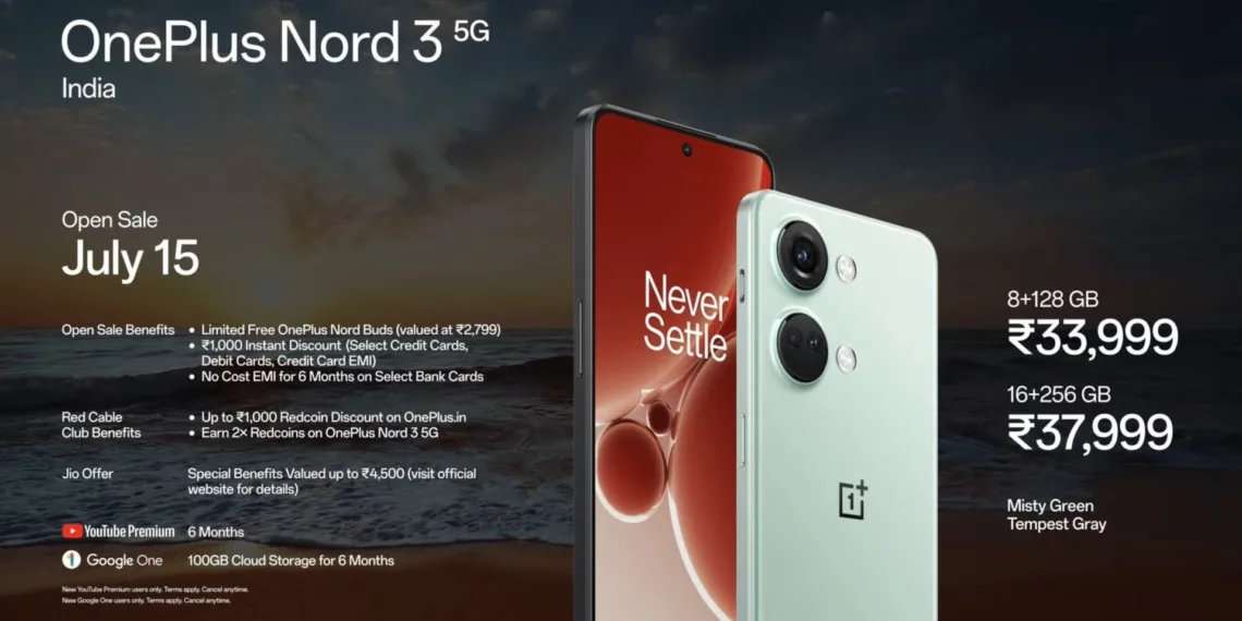 OnePlus Nord 3 launched in India, starting at ₹33,999