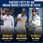 Top 3 Fastest Fifty by Indian Wicket Keepers in Test Matches