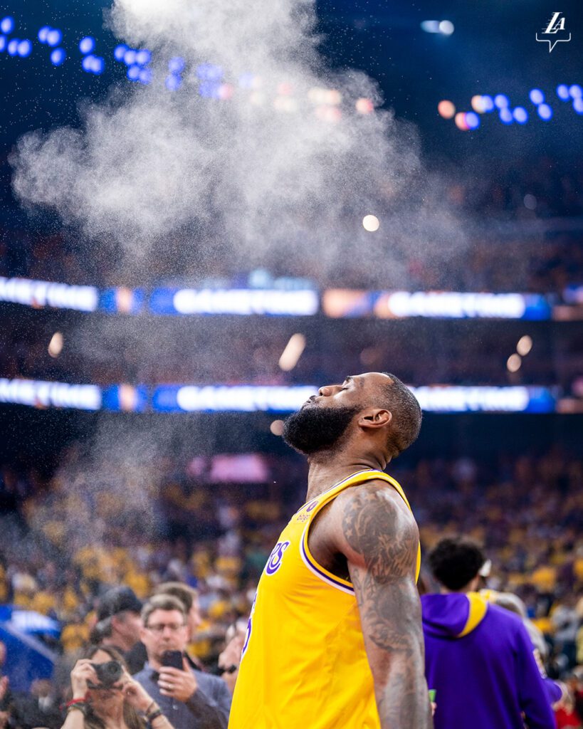 LeBrons pregame ritual via Los Angeles Lakers Official Twitter LeBron James is now the all-time leading scorer in NBA, etches his name in history surpassing Kareem Abdul-Jabbar