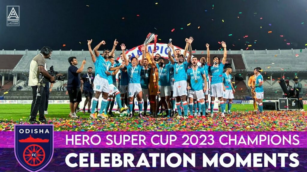 Odisha FC with their Hero Super Cup 2023 Trophy via Football Accent YouTube Kalinga Super Cup 2024 Streaming Details: How to watch the matches LIVE in India?