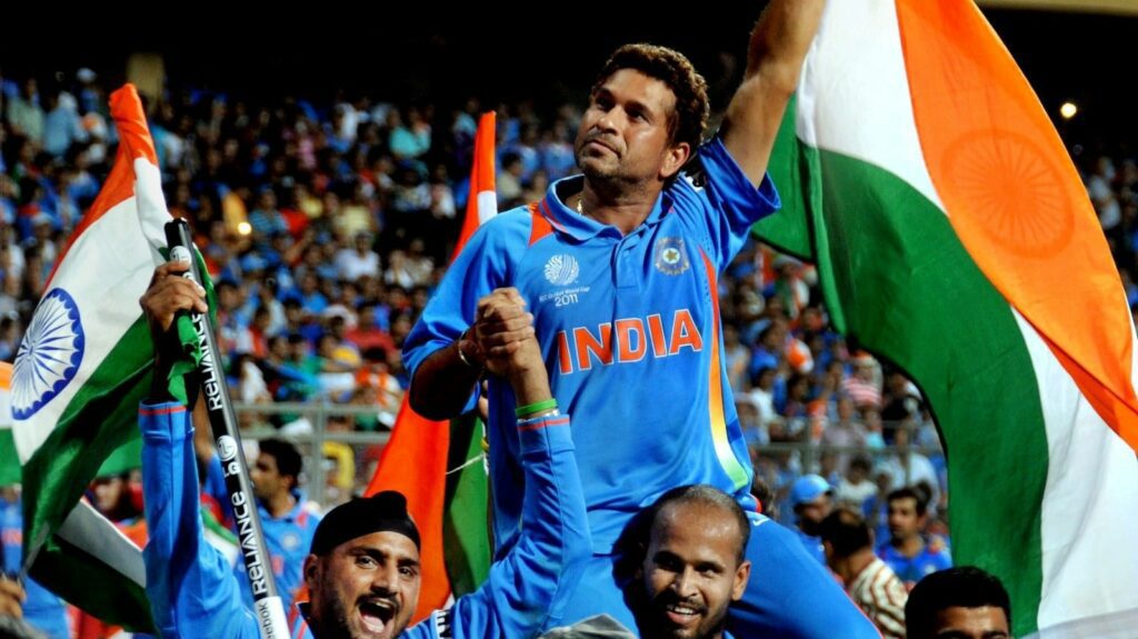 Sachin Tendulkar after winning the 2011 ODI World Cup via Hindustan Times The Best Opener in the World: Why Sachin Tendulkar is the Undisputed GOAT