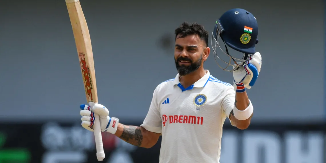 Virat Kohli after his century via BCCI Official Twitter