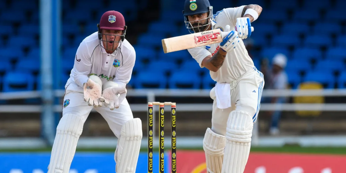 Virat Kohli scores his Fifth Test Half-Century for India against West Indies via BCCI Official Twitter